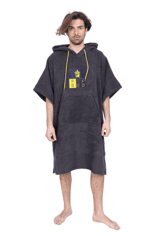 PACIFIQUE SUD - Pacifique Sud | Poncho Surf | Grey | With Sleeves