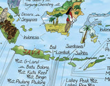 Awesome Maps Surftrip Karte aus Papier